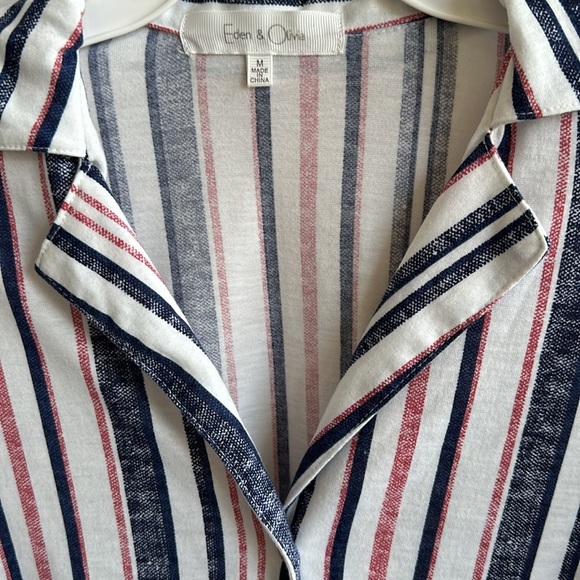 Eden & Olivia red, white, and blue button-down shirt, size M - Picture 8 of 11